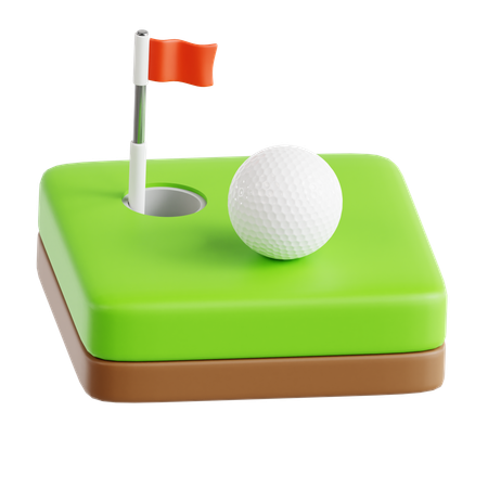 Drapeau de golf  3D Icon