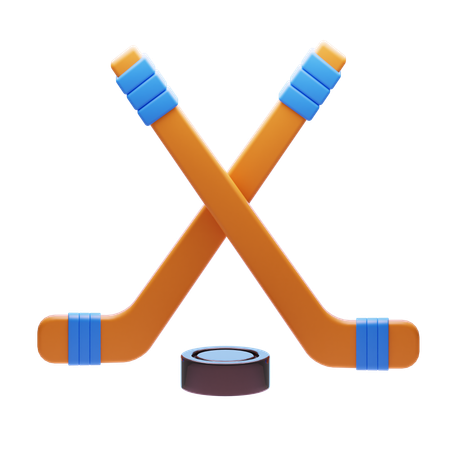 Crosse de hockey  3D Icon