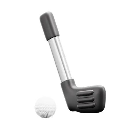 Bâton et balle de golf  3D Icon