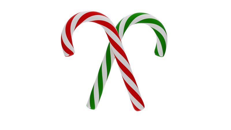 Bâtonnets de bonbons de Noël  3D Icon