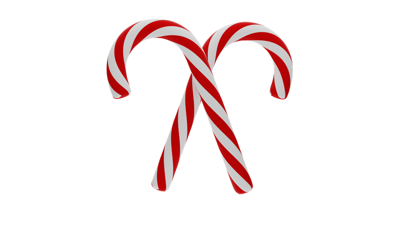 Bâtonnets de bonbons de Noël  3D Icon