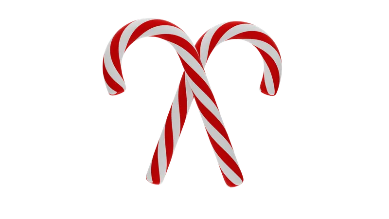 Bâtonnets de bonbons de Noël  3D Icon