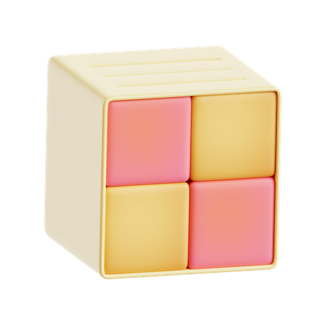 バッテンバーグケーキ  3D Icon