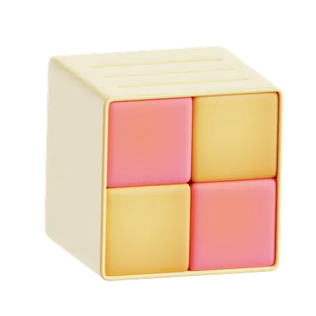 バッテンバーグケーキ  3D Icon