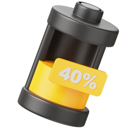 Batterie 40 pour cent  3D Icon