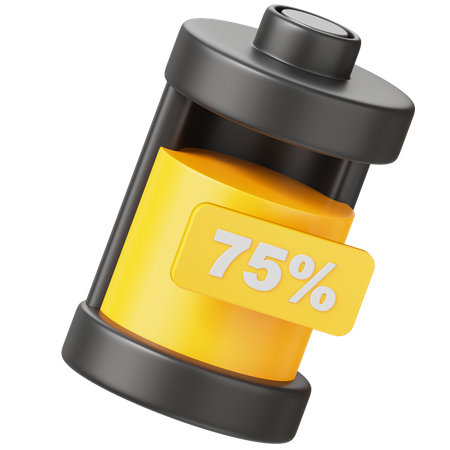 Batterie 75 pour cent  3D Icon