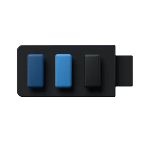 Batterie à mi-charge  3D Icon