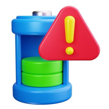 Batteriewarnung  3D Icon