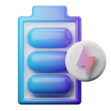 Batterie aufladen  3D Icon