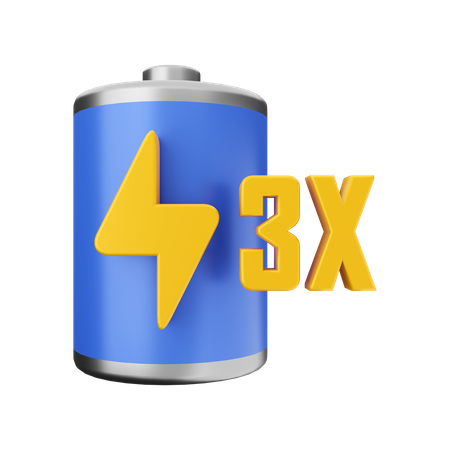 Charge la plus rapide de la batterie  3D Illustration