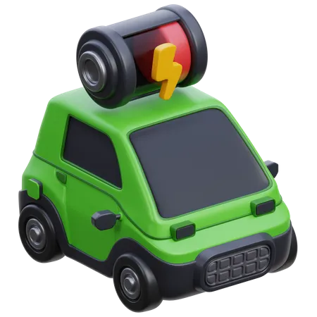 Batterie de voiture électrique faible  3D Icon