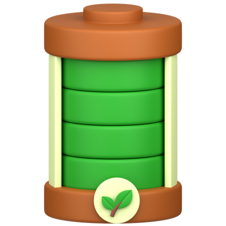 Batterie écologique  3D Icon