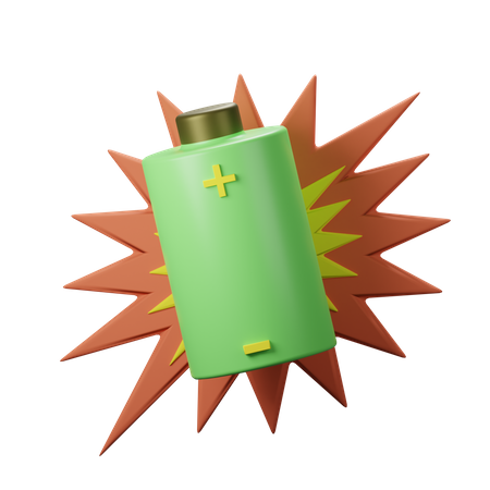 La batterie explose  3D Icon