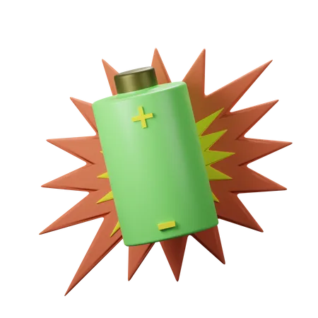 La batterie explose  3D Icon