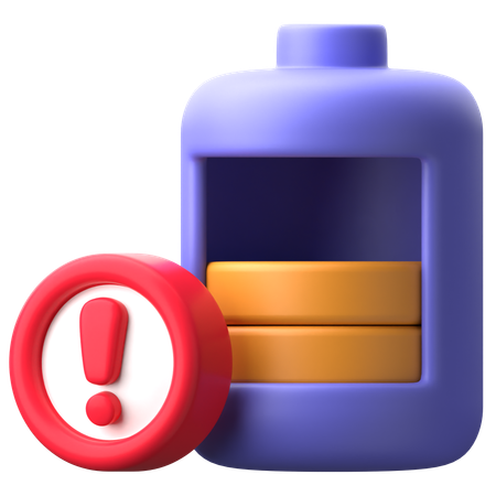 Batterie faible  3D Icon