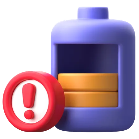 Batterie faible  3D Icon