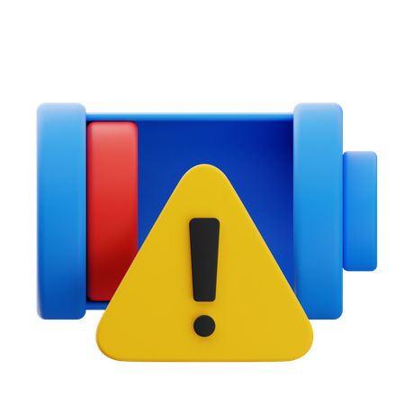 Batterie faible  3D Icon