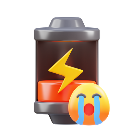 Batterie faible  3D Icon