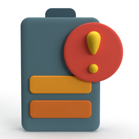 Batterie faible  3D Icon