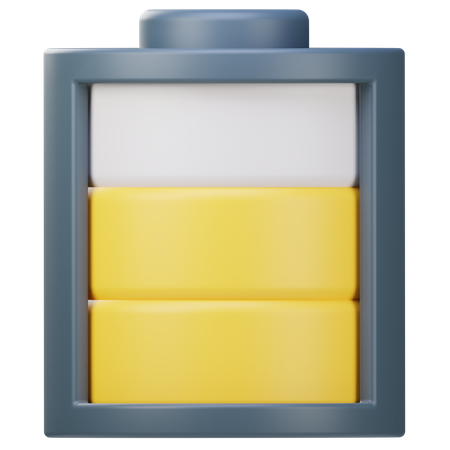 Batterie mittel  3D Icon