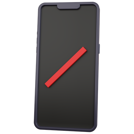 Batterie mobile faible  3D Icon