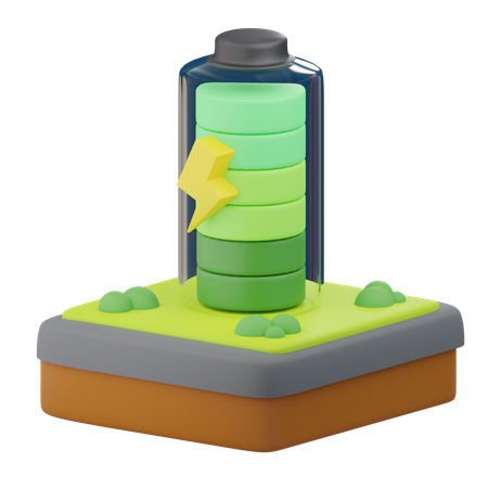 Batterie pleine  3D Illustration