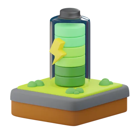 Batterie pleine  3D Illustration