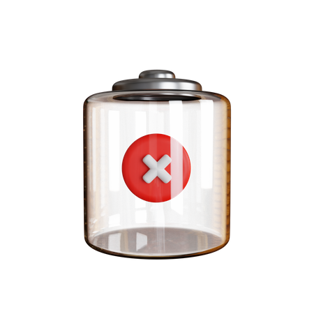 Batteriefehler  3D Icon