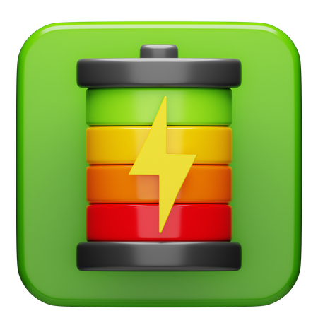 電池  3D Icon