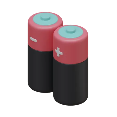 Batteries  3D Illustration