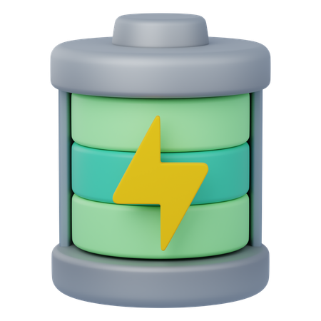 Batteries Full  3D Icon