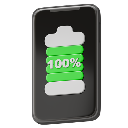 Battery 100% Percent  3D Icon