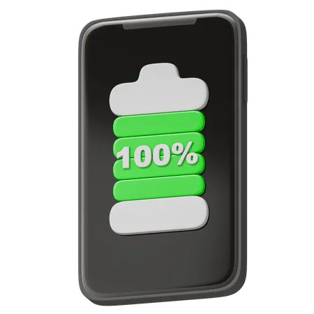 Battery 100% Percent  3D Icon