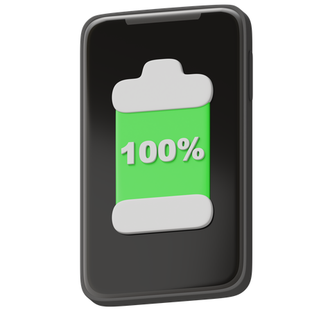 Battery 100 Percent  3D Icon