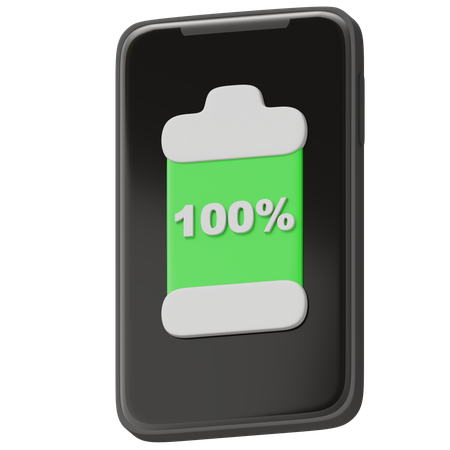 Battery 100 Percent  3D Icon