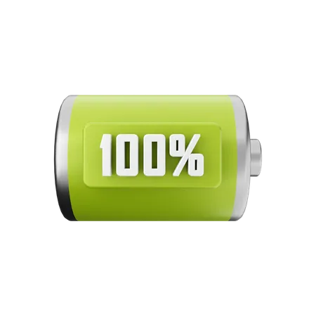 Battery 100 Percent  3D Illustration