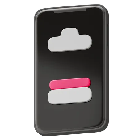 Battery 25 Percent  3D Icon