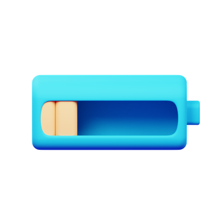 Battery 25 Percentage  3D Icon