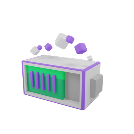 Battery  3D Illustration