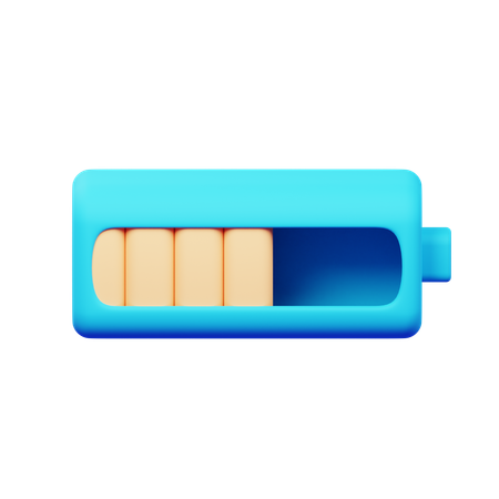 Battery 50 Percentage  3D Icon
