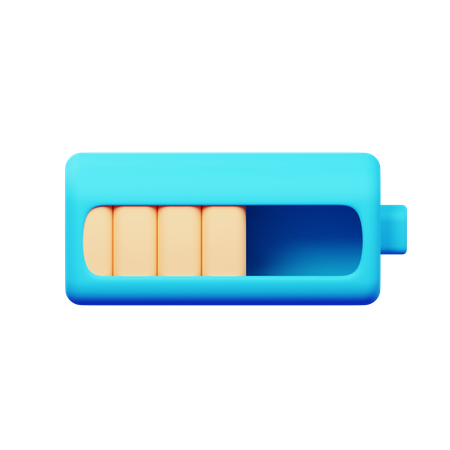 Battery 50 Percentage  3D Icon