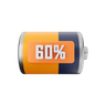 battery 60 percent 3d images