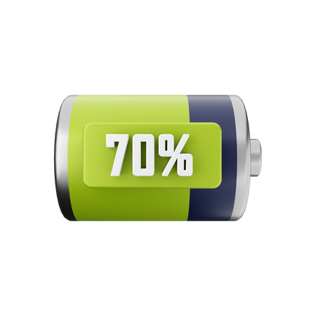 Battery 70 Percent  3D Icon