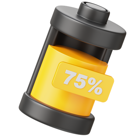 Battery 75 Percent  3D Icon