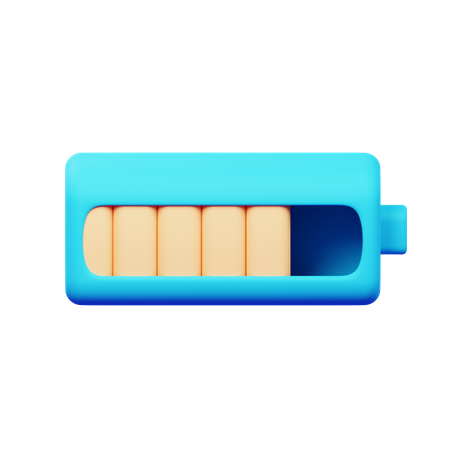 Battery 75 Percentage  3D Icon