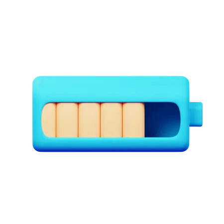 Battery 75 Percentage  3D Icon