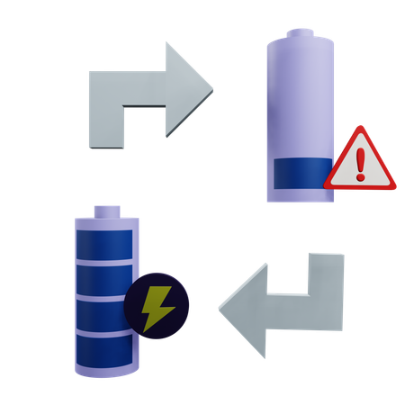 Battery Change  3D Icon