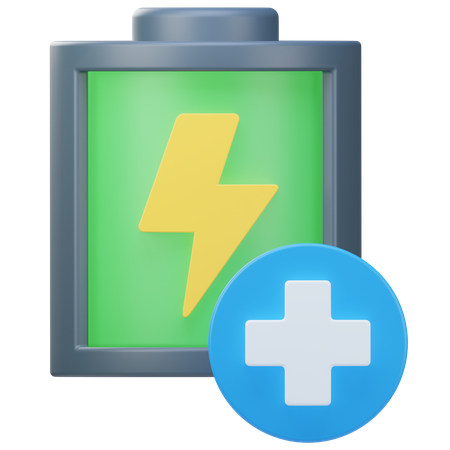 Battery Charging  3D Icon