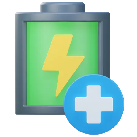 Battery Charging  3D Icon