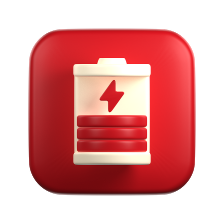 Battery Charging  3D Icon